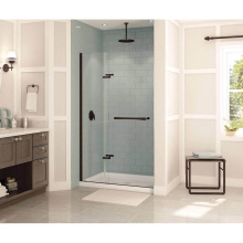 Maax 136679-900-173-000 - Reveal 71 38-41 x 71.5 in. 8mm Pivot Shower Door for Alcove Installation with Clear glass in Dark