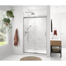 Maax 136693-900-084-000 - Revelation Round 44-47 x 70.5-73 in. 8mm Bypass Shower Door for Alcove Installation with Clear gla