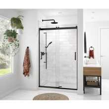 Maax 136693-900-340-000 - Revelation Round 44-47 x 70.5-73 in. 8mm Bypass Shower Door for Alcove Installation with Clear gla
