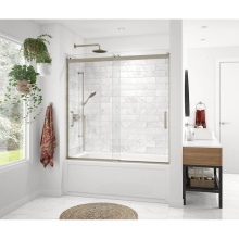 Maax 136695-900-305-000 - Revelation Round 56-59 x 56.75-59.25 in. 8mm Bypass Tub Door for Alcove Installation with Clear gl