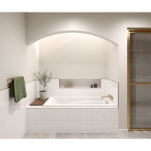 Maax 101265-056-001 - Optik 6032 Acrylic Drop-in End Drain Combined Hydrofeel & Aerofeel Bathtub in White
