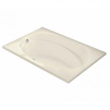 Maax 100027-000-004 - Temple 59.75 in. x 40.75 in. Alcove Bathtub with End Drain in Bone