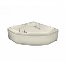 Maax 100055-094-004 - Infinity 60 in. x 60 in. Corner Bathtub with Combined Hydromax/Aerofeel System Center Drain in Bon