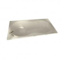 Maax 100073-004-004 - Melodie 65.875 in. x 32.75 in. Alcove Bathtub with Hydromax System Center Drain in Bone