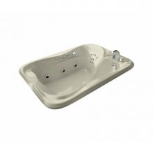 Maax 100085-055-004 - Crescendo 72 in. x 47.75 in. Drop-in Bathtub with Aerofeel System End Drain in Bone