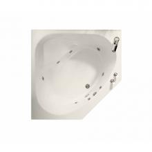 Maax 100875-RL-003-007 - Tandem 54.125 in. x 54.125 in. Corner Bathtub with Whirlpool System With tiling flange, Center Dra