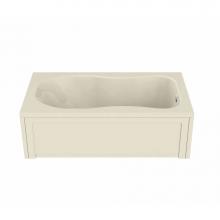 Maax 101054-004-004 - Topaz 59.75 in. x 32.125 in. Alcove Bathtub with Hydromax System End Drain in Bone