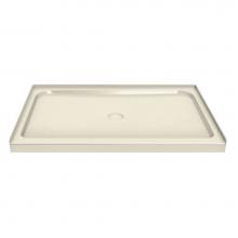 Maax 102001-000-004 - MAAX 41.75 in. x 34.125 in. x 4.125 in. Rectangular Alcove Shower Base with Center Drain in Bone