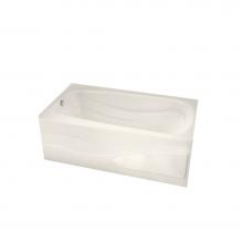 Maax 102201-L-003-007 - Tenderness 59.875 in. x 31.75 in. Alcove Bathtub with Whirlpool System Left Drain in Biscuit