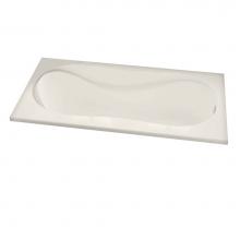 Maax 102722-107-007 - Cocoon 59.875 in. x 31.875 in. Drop-in Bathtub with Hydrosens System End Drain in Biscuit