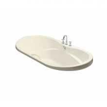 Maax 102757-055-004 - Living 72 in. x 42 in. Drop-in Bathtub with Aerofeel System Center Drain in Bone