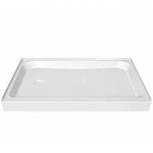 Maax 105055-L-000-001 - MAAX 59.75 in. x 30.125 in. x 6.125 in. Rectangular Alcove Shower Base with Left Drain in White