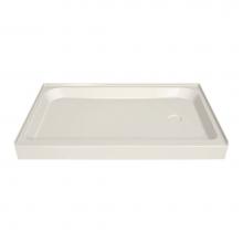 Maax 105055-R-000-007 - MAAX 59.75 in. x 30.125 in. x 6.125 in. Rectangular Alcove Shower Base with Right Drain in Biscuit