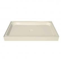 Maax 105057-000-004 - MAAX 59.75 in. x 36.125 in. x 6.125 in. Rectangular Alcove Shower Base with Center Drain in Bone