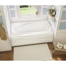 Maax 105231-L-107-001 - Santorini 60 in. x 32 in. Alcove Bathtub with Hydrosens System Left Drain in White