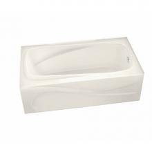 Maax 105231-L-107-007 - Santorini 60 in. x 32 in. Alcove Bathtub with Hydrosens System Left Drain in Biscuit