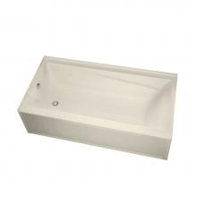 Maax 105456-L-000-004 - New Town IFS 59.75 in. x 32 in. Alcove Bathtub with Left Drain in Bone