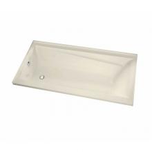 Maax 105514-R-097-004 - Exhibit 6032 IF Acrylic Alcove Right-Hand Drain Combined Whirlpool & Aeroeffect Bathtub in Bon