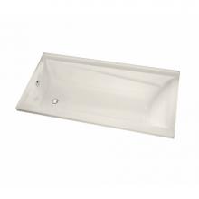 Maax 105514-L-097-007 - Exhibit 6032 IF Acrylic Alcove Left-Hand Drain Combined Whirlpool & Aeroeffect Bathtub in Bisc