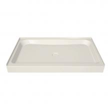 Maax 105533-000-007 - MAAX 59.75 in. x 34.125 in. x 6.125 in. Rectangular Alcove Shower Base with Center Drain in Biscui