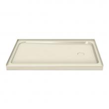 Maax 105666-R-000-004 - MAAX 59.75 in. x 36.25 in. x 4.125 in. Rectangular Alcove Shower Base with Right Drain in Bone