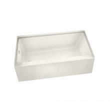 Maax 105704-L-000-007 - Rubix AFR 59.75 in. x 32 in. Alcove Bathtub with Left Drain in Biscuit