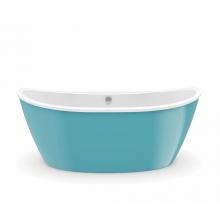 Maax 106193-000-237 - Delsia 66 in. x 36 in. Freestanding Bathtub with Center Drain in Aqua