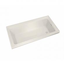 Maax 106212-R-103-007 - Pose 7236 IF Acrylic Corner Right Right-Hand Drain Aeroeffect Bathtub in Biscuit