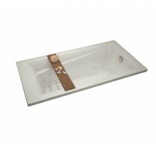 Maax 106219-097-007 - Exhibit 6634 Acrylic Drop-in End Drain Combined Whirlpool & Aeroeffect Bathtub in Biscuit