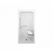 Maax 106543-L-027-001 - MX QSI-4136-BF 0.875 in. 41.25 in. x 36.25 in. x 82.875 in. 1-piece Shower with Left valve wall /