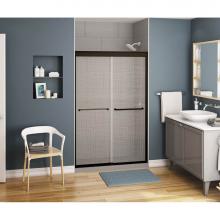 Maax 134563-988-172 - Kameleon 43-47 in. x 71 in. Bypass Alcove Shower Door with Linen Glass in Dark Bronze