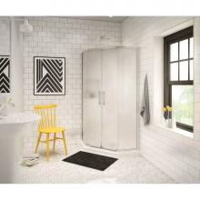 Maax 137441-981-305-000 - Radia Neo-angle 38 in. x 38 in. x 71.5 in. Sliding Corner Shower Door with Mistelite Glass in Brus