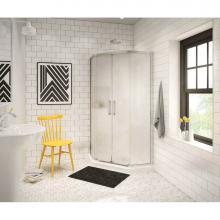 Maax 137442-981-084-000 - Radia Neo-angle 40 in. x 40 in. x 71.5 in. Sliding Corner Shower Door with Mistelite Glass in Chro