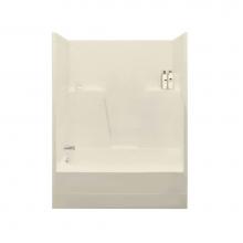 Maax 140107-L-000-004 - TSTEA60 60 in. x 34 in. x 78 in. 1-piece Tub Shower with Left Drain in Bone