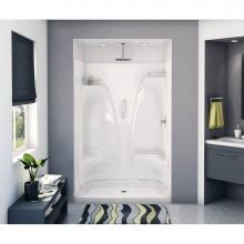 Maax 141051-R-000-001 - ACSH/RS/LS/NS-48 48 in. x 33.25 in. x 75 in. 1-piece Shower with Right Seat, Center Drain in White