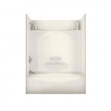 Maax 145006-L-003-007 - KDTS 59.875 in. x 30.125 in. x 77.5 in. 4-piece Tub Shower with Whirlpool Left Drain in Biscuit