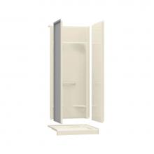 Maax 145018-000-004 - KDS 31.875 in. x 32 in. x 76 in. 4-piece Shower with No Seat, Center Drain in Bone