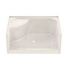 Maax 145033-L-000-007 - SPS AFR 47.875 in. x 33.625 in. x 22.125 in. Rectangular Alcove Shower Base with Left Seat, Center