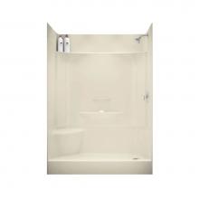 Maax 145036-000-004 - KDS 59.75 in. x 30 in. x 80.125 in. 4-piece Shower with No Seat, Center Drain in Bone