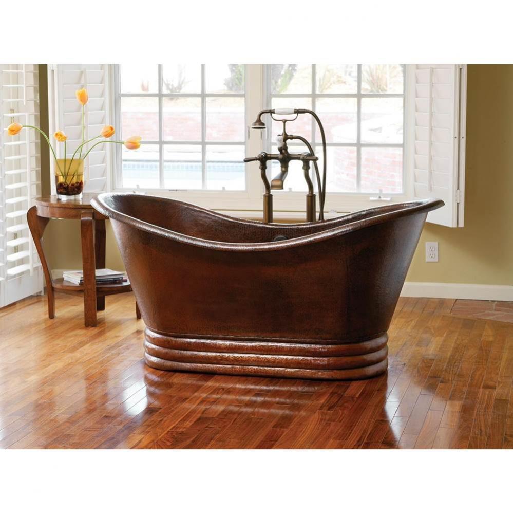 60'' Aurora Bathtub in Antique Copper