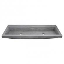 Native Trails NSL4819-AX - Trough 4819 Bathroom Sink in Ash-No Faucet Holes