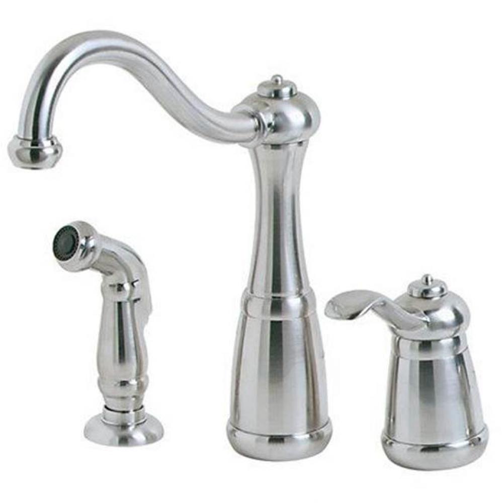 Marielle 1-Handle Kitchen Faucet with Side Spray in Polished Chrome