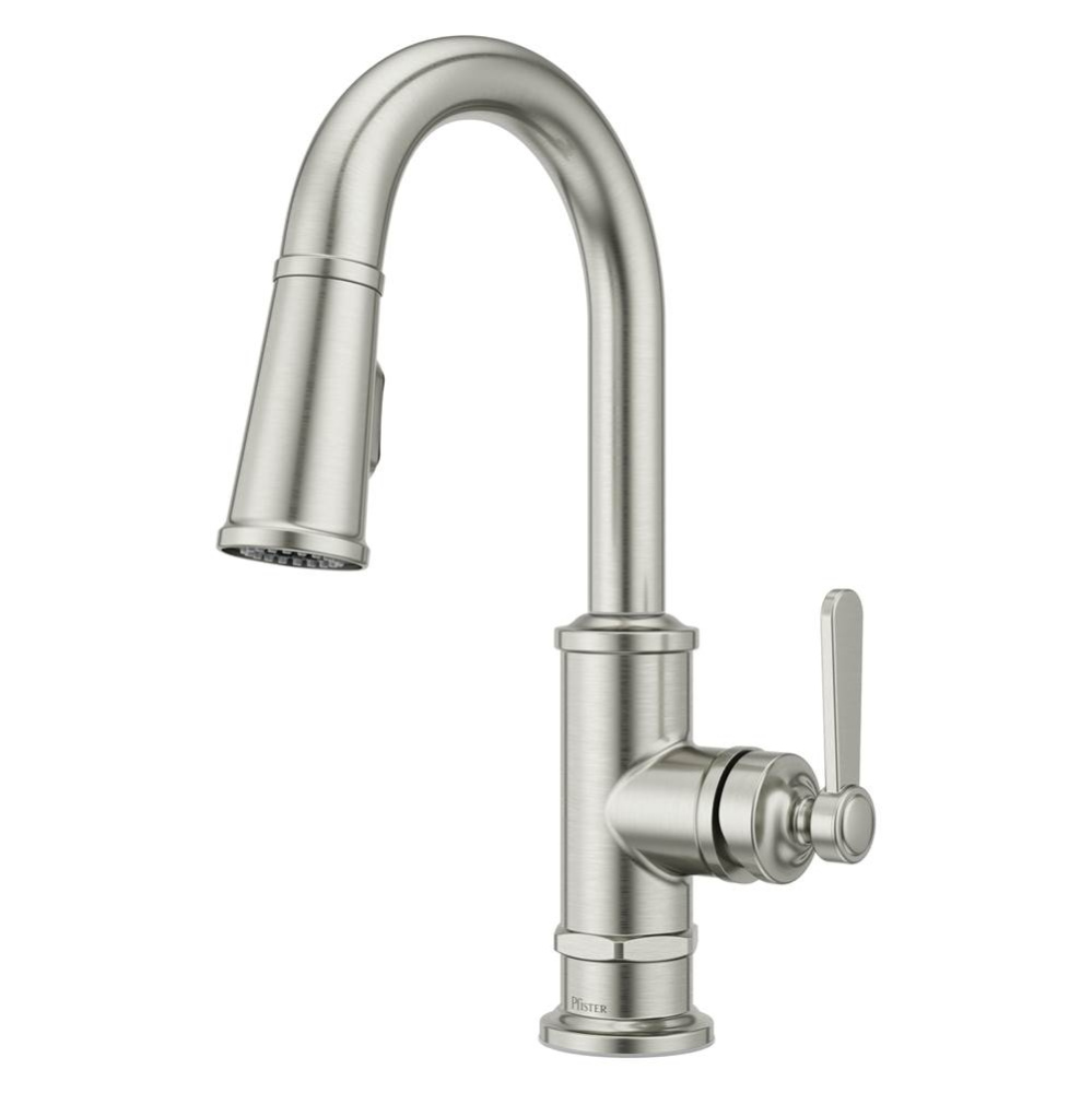 Port Haven Pull-Down Bar/Prep Faucet in Stainless Steel