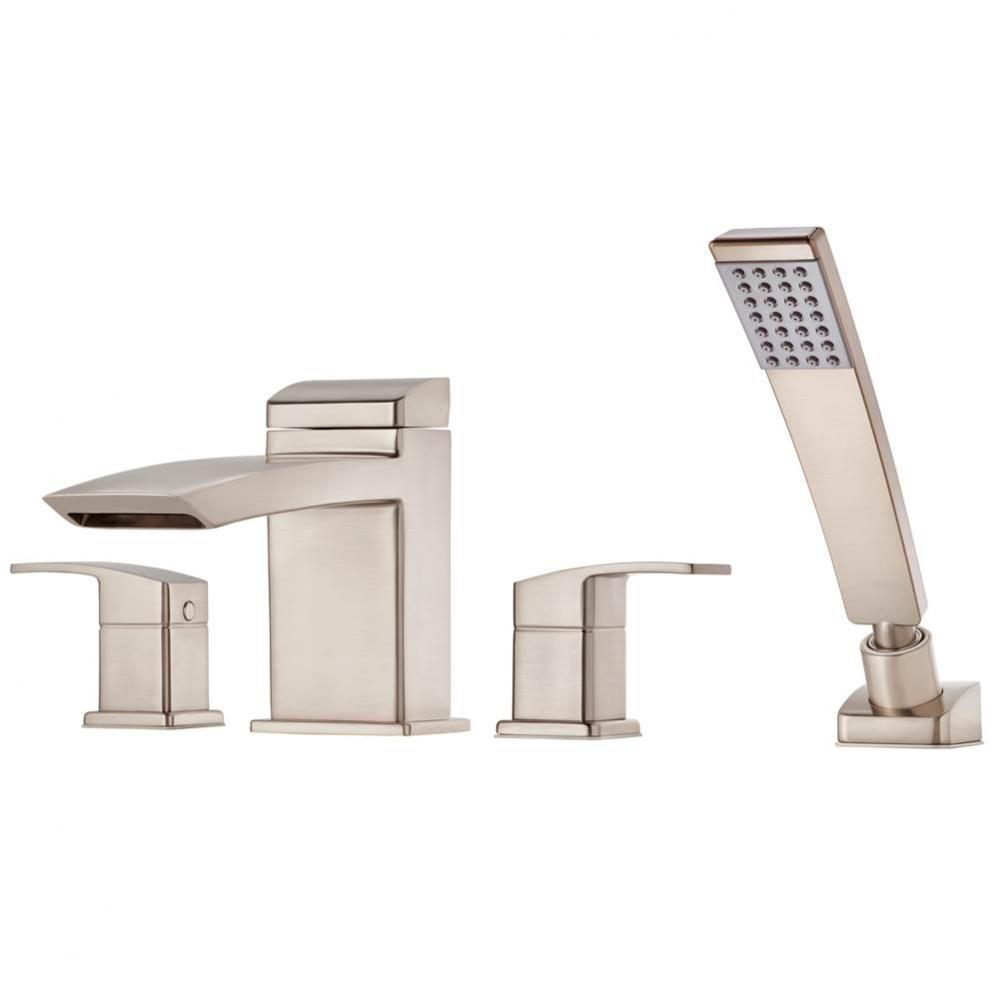 LG6-4D1K - Brushed Nickel - Roman Tub Trim with hand shower - Closed