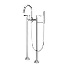 Pfister LG6-1TBC - Tisbury Traditional 2-Handle Tub Filler with Hand Shower in Polished Chrome