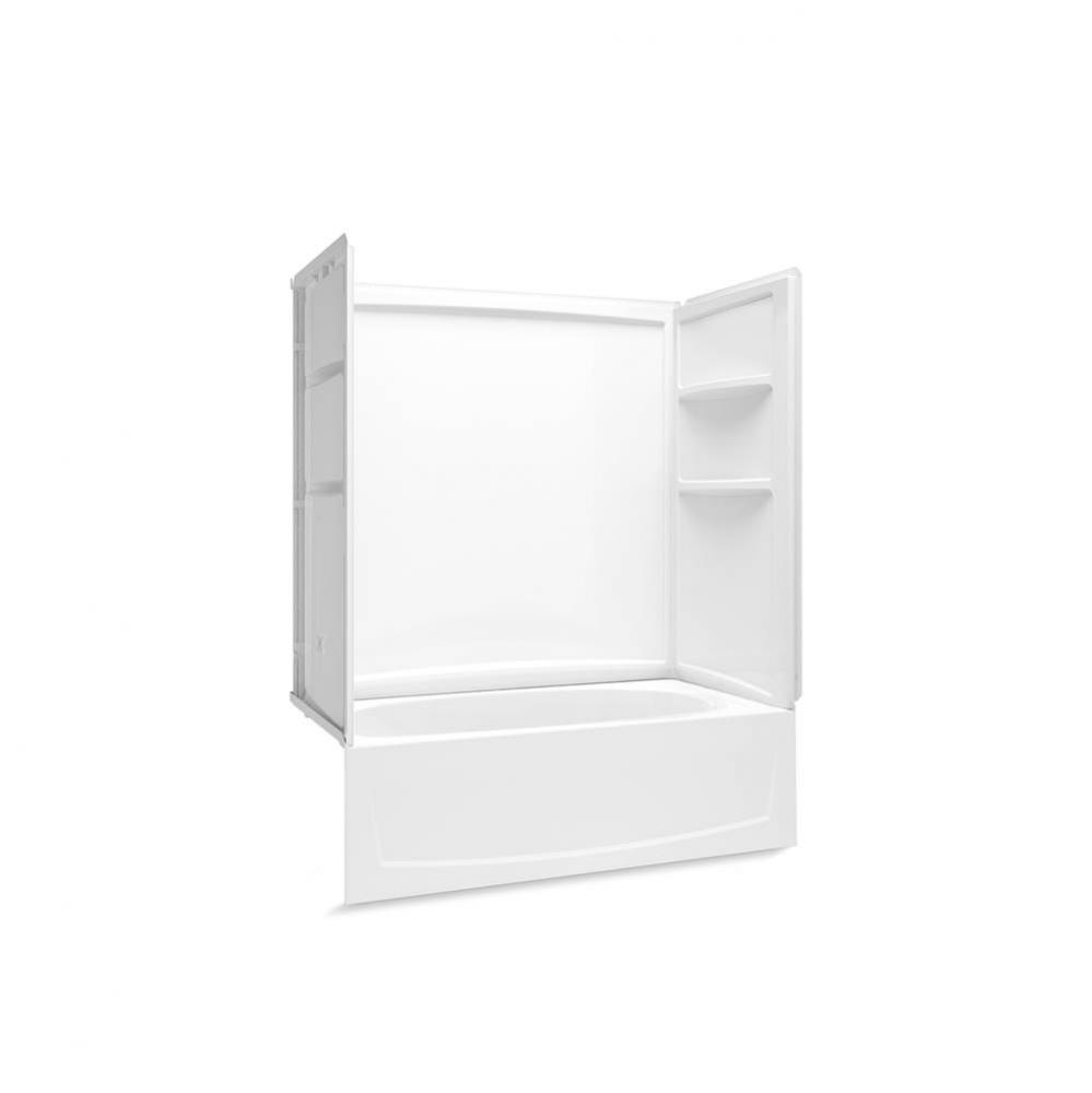 Performa 2 60 in. X 29 in. Above-Floor-Drain Vikrell Bath/Shower With Aging In Place Backerboards