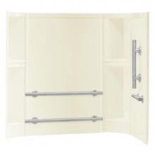 Sterling Plumbing 71244123-96 - Accord® 60'' x 30'' smooth wall set with ADA-compliant grab bars