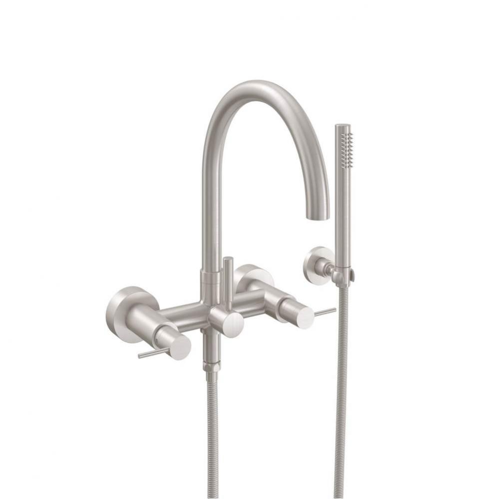 Contemporary Wall Mount Tub Filler - Carbon Fiber Insert