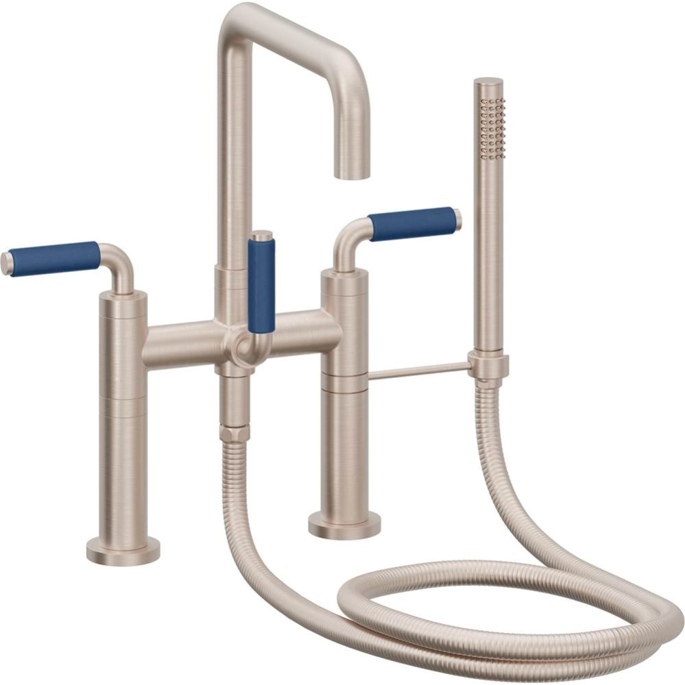 Contemporary Deck Mount Tub Filler - Quad Spout