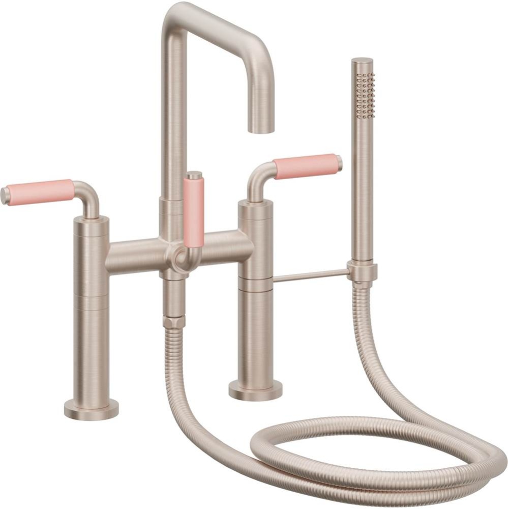 Contemporary Deck Mount Tub Filler - Quad Spout